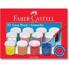 Faber-Castell Faber Castell Guaj Boya Takımı 15ML 12 Renk KOD:5170160401