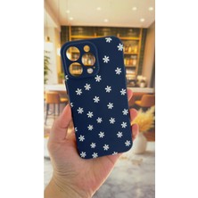 Vip Case iPhone 13 Pro Max Uyumlu Mini Papatya Desenli Silikon Darbe Emici Klasik Korumalı Rubber Kılıf