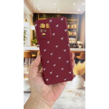Vip Case Redmi Note 10/10S Uyumlu Beyaz Fiyonk Desenli Silikon Darbe Emici Klasik Korumalı Rubber Kılıf