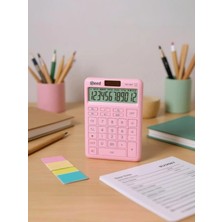 PremiumPort Pastel Pembe 12 Haneli Hesap Makinesi ND-30P