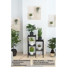 Dekozum Yasemin 5 Raflı Uzun Metal Çiçeklik Saksılık Saksı Standı Dekoratif Saksılık Raf