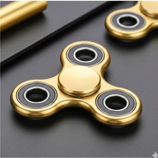 Özbience Şık Gold Renkli Metal Stress Çarkı, Eğlenceli Fidget Spinner