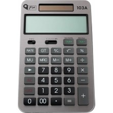 PremiumPort Şık Masa Üstü Hesap Makinesi, 12 Haneli, Antrasit Renk