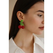 Kokoş Kiraz Model Küpe Günlük Zra