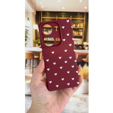 Vip Case Redmi Note 13 Pro 4g Uyumlu Beyaz Kalp Desenli Silikon Darbe Emici Klasik Korumalı Rubber Kılıf