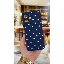 Vip Case Redmi 12 Uyumlu Mini Beyaz Kalp Desenli Silikon Darbe Emici Klasik Korumalı Rubber Kılıf
