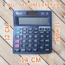 PremiumPort 12X14 cm Güneş ve Pil Güçlü Masaüstü Hesap Makinasi