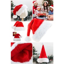 Özbience Yılbaşı Peluş Noel Şapkası, Yetişkin ve Çocuklar Için Eğlenceli Dekorasyon