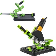 PremiumPort Açılı Kesme ve Taşlama Standı, 115/125MM, Kayar Mil, Mengeneli