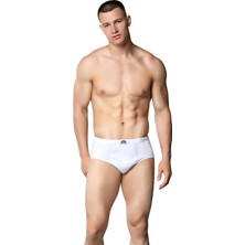 Gümüş 3006 6'lı Erkek Beyaz Penye Kom Slip Külot