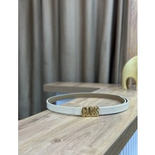 Erdesign Kadın Krem Gold Detaylı Kemer Etek Kemeri Elbise Kemeri