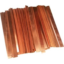 Deep Makina Bakır Rulo Tavlı (Yumuşak) Sac, Levha 0.1 mm Kalınlığında Sıyırıcı, Plaka, Sentil, Şim 200 x 100 x 0.1 mm