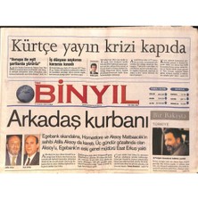 Özbience 17 Kasım 2000 Bin Yıl Gazetesi Ahmet Kaya Paris Kalp Krizi Haber