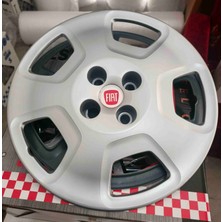 Fiat Fiorino / Doblo / Linea / Punto Uyumlu 15 Inç Jant Kapağı 4'lü Takım Amblem Hediyeli