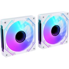 Next Gaming NG-A120W 2 Adet Infinity Mirror Argb Pwm Kasa Fanı Beyaz