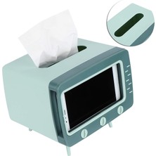 Livona Concept Tv Şeklinde 2'si 1 Arada Peçete Kutusu ve Cep Telefonu Standı