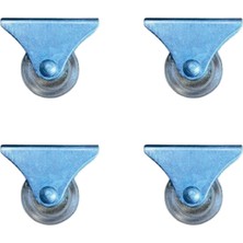 AlanSansli Furç Sabit Teker - 38MM - Şeffaf HKS237 - 4 Adet