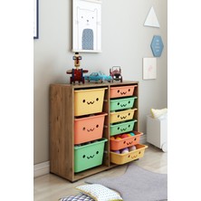 Dekozum Kıds Oyuncak Saklama Kutusu Çok Amaçlı Depolama 83 cm Yükseklik ve Çok Renkli Tasarım