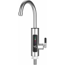 Omniax 3000W Elektrikli Anında Su Isıtmalı Musluk Dijital Sıcaklık Göstergeli 360 Derece Döner