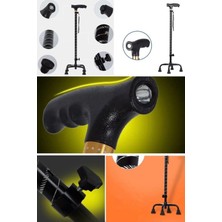 Özbience Katlanabilir LED Güvenlik Bastonu, Yaşlılar Için Pratik Yürüme Yardımcısı