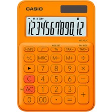 PremiumPort Turuncu Masaüstü Hesap Makinesi 12 Hane, Kompakt ve Kullanışlı Tasarım