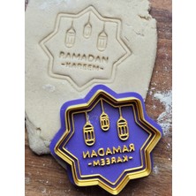 Marka Ramadan Karem Yazılı Fener Desenli Kurabiye Kalıbı - 3D Baskı