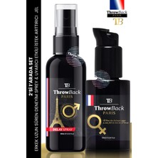 ThrowBack Paris 2`li Set Erkek Uzun Deneyim Sprey ve Kadın U.yarıcı Premium Kalite Jel