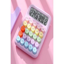 PremiumPort Mor Renkli Tuşlu Hesap Makinesi, Kullanışlı ve Şık Tasarım