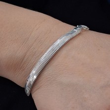 925 Ayar Gümüş Italyan Model Unisex Bileklik 6 mm