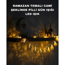 Twin Store Pilli Ramazan ve Bayram LED Işık Zinciri Cami Temalı Dekoratif
