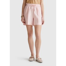 United Colors Of Benetton Pembe Kadın / Kız KDN_%100 Keten Büzgü Ipli Cepli Bermuda Şort Model Kodu: ( 4AGHD901T04U)