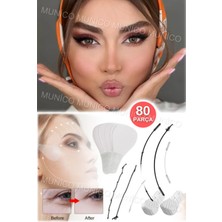 Özbience 80 Parça Ultra Ince Su Geçirmez Yüz Germe Bandı, Şeffaf, Çene, Yanak, Alın