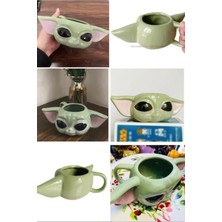 Özbience Komik Bebek Yoda Aksiyon Figürlü 3D Kupa Kahve Fincanı