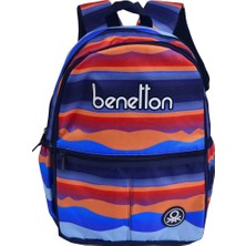 United Colors Of Benetton Mavi Erkek E Q_kamuflaj Desenli Benetton Yazılı Sırt Çantası Model Kodu: ( 225A1341810F)