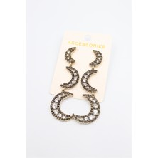 Royaleks Ay Küpe - Siyah