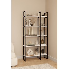 Solto Home OB5-13 Dekoratif Metal Kitaplık | 180 cm Çok Amaçlı Raf Stant | Modern Tasarım Dayanıklı Mobilya Kitaplık