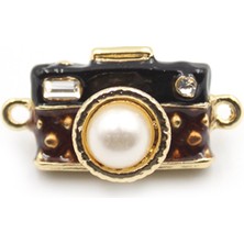 Royaleks Fotoğraf Makinesi Broş - Siyah