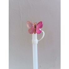 Özbience Pipet Koruyucu, 30-40 Oz, Kelebek Tasarımı, Güvenli ve Şık Kullanım