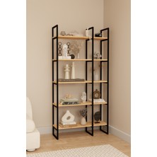Solto Home OB5-14 Dekoratif Metal Kitaplık | 180 cm Çok Amaçlı Raf Stant | Modern Tasarım Dayanıklı Mobilya Kitaplık