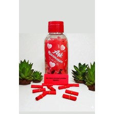 Özbience Sevgiliye Özel 40 Not Kapsüllü Mini Kavanoz Hediye Seti