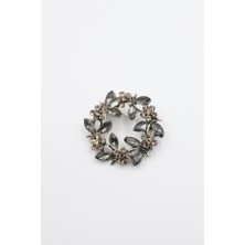 Royaleks Çiçek Broş - Siyah