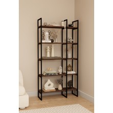 Solto Home OB5-12 Dekoratif Metal Kitaplık | 180 cm Çok Amaçlı Raf Stant | Modern Tasarım Dayanıklı Mobilya Kitaplık