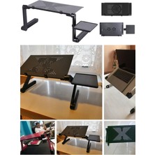 Özbience 360° Ayarlanabilir Alüminyum Laptop Masa, Katlanır ve Taşınabilir