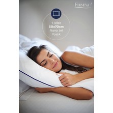 Esranın Dünyası Buğz Climate %100 Pamuk Dış Kumaş Nano Jel Yastık Otel Yastığı 50*70 cm 1200 Gram