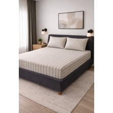 Karosse Tekstil Çift Kişilik Battal Boy  Saten Lastikli Çarşaf + Yastık Kılıfı