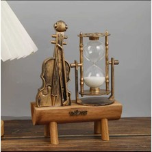 Özbience El Yapımı Ahşap Keman ve Kum Saati, Şık ve Özel Tasarım Hediye
