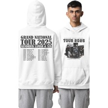 Fuddy Moda Unisex Kendrick Lamar Sza Grand Tour Sırt Baskılı Kapüşonlu Sweatshirt, Oversize Rap Temalı Hoodie
