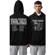 Fuddy Moda Unisex Kendrick Lamar Sza Grand Tour Sırt Baskılı Kapüşonlu Sweatshirt, Oversize Rap Temalı Hoodie