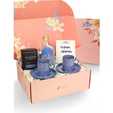 Özbience 2'li Porselen Fincan, Kolonya ve Kahve Hediye Seti, Şık ve Zarif Takım