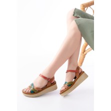 Arda A730-037 Multi Renkli Hakiki Deri Ortopedik Taban Kadın Sandalet